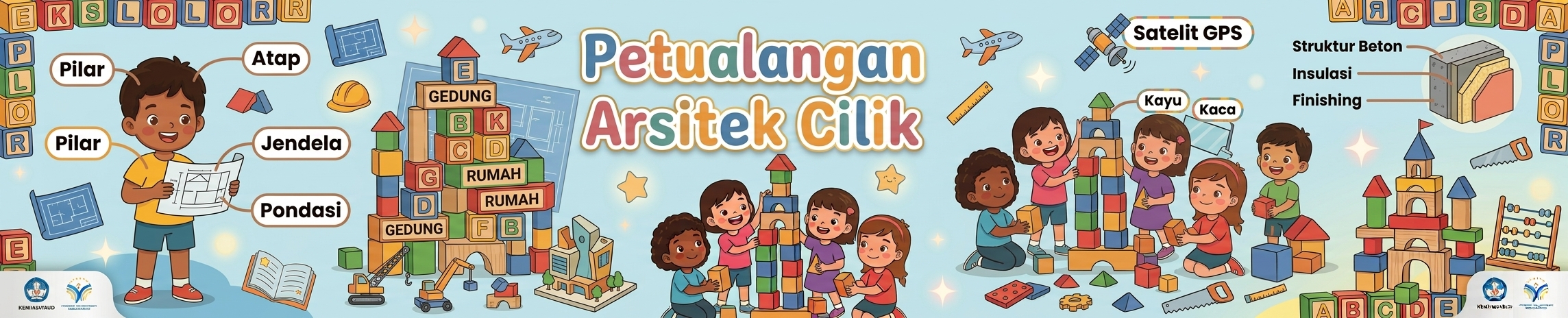 banner petuallangan arsitek cilik